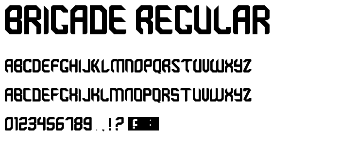 brigade Regular font